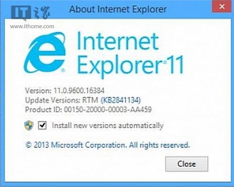 微软为Win8.1版IE11发布修复补丁？