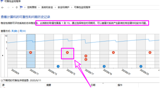 win10查询系统问题历史记录步骤分享