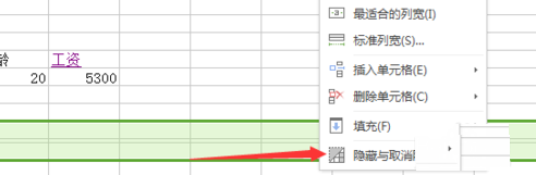 WPS表格取消隐藏行列详细操作方法