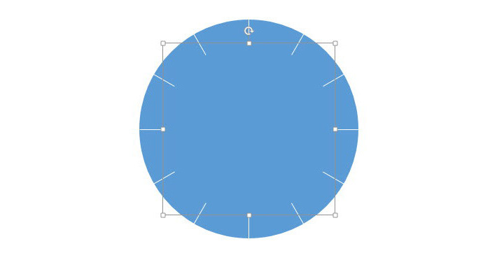 PPT制作出时钟表面刻度具体操作步骤