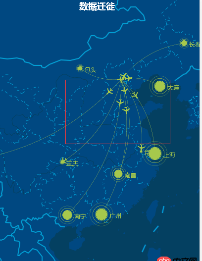 javascript - 仿着echarts官网的地图做了个例子，但是只显示出来了地点，没有画出飞机动态效果？？急