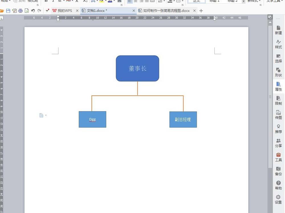 wps绘制出一个树根流程图具体操作流程