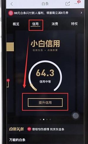 京东提升小白信用详细操作