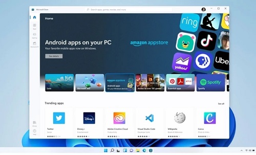 微软win11将有大更新 终于能够运行安卓应用了