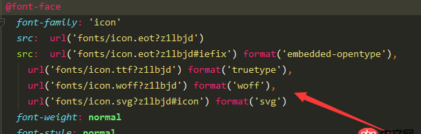 javascript - stylus格式的图标字体里url无法解析