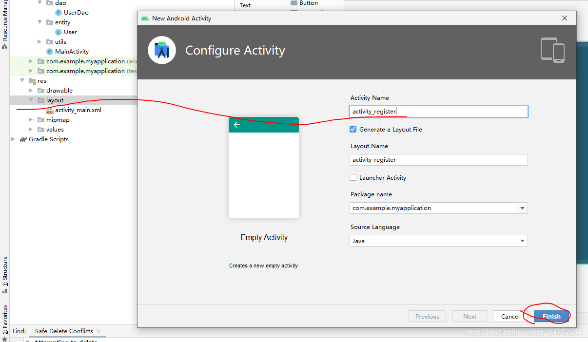 Android Studio连接MySql实现登录注册(附源代码)