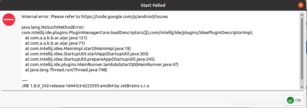 Android Studio IDE升级4.1以后Start Failed