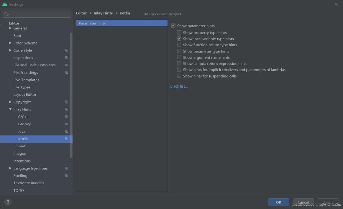 Android Studio / IDEA kotlin 显示 var 真实类型操作