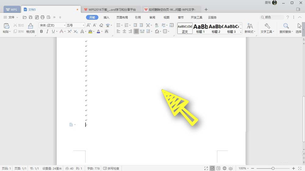 WPS Office 2019中删除word文档空白页具体操作流程