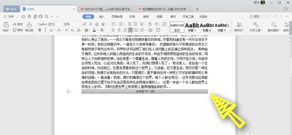 WPS Office 2019中删除word文档空白页具体操作流程