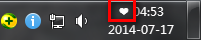 给win7时间加个爱心吧