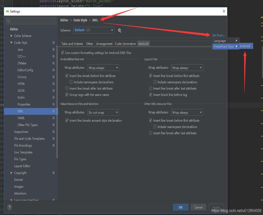 Android Studio 3.5格式化布局代码时错位、错乱bug的解决