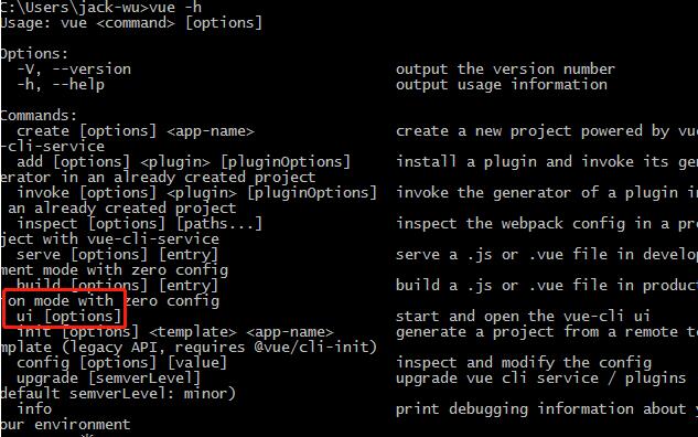 解决vue-cli输入命令vue ui没效果的问题