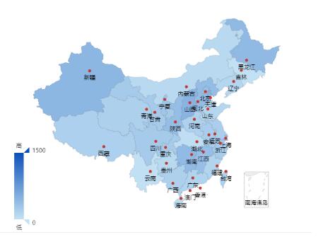 vue中echarts引入中国地图的案例