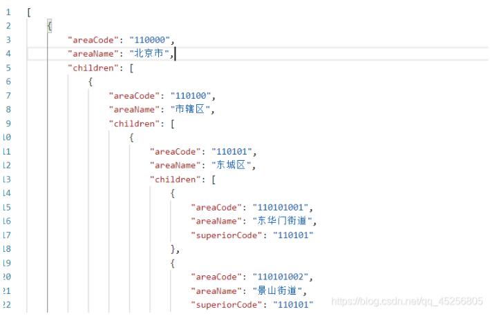 java实现省市区转换成树形结构