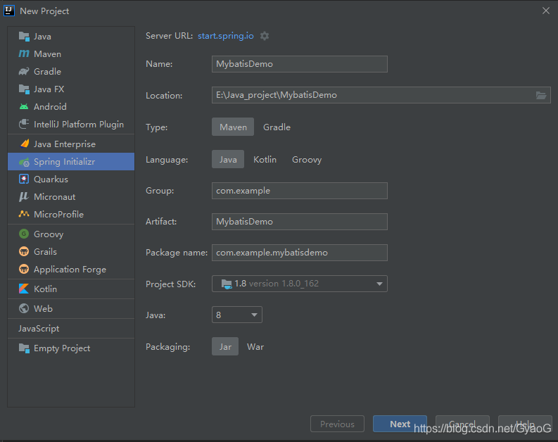 SpringBoot MyBatis简单快速入门例子