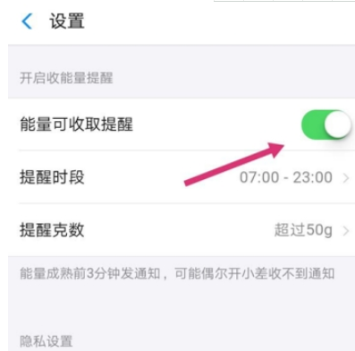 支付宝开启收取提醒方法介绍 支付宝如何开启能量可收取提醒