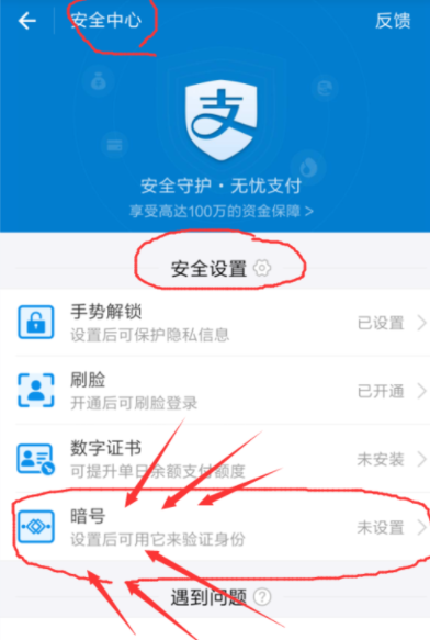 支付宝APP取消暗号功能的具体操作步骤