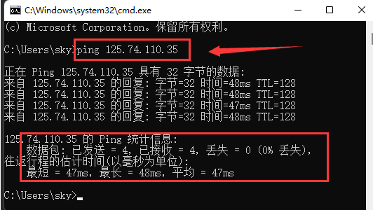 Windows11测试网络地址延迟步骤介绍