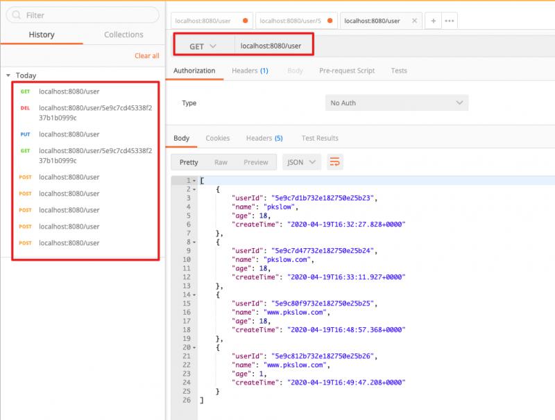 Springboot整合MongoDB进行CRUD操作的两种方式(实例代码详解)