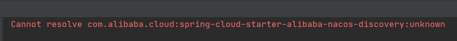 关于IDEA中spring-cloud-starter-alibaba-nacos-discovery 无法引入问题
