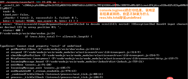 javascript - elasticsearch.js&nodejs   scoll方法的问题