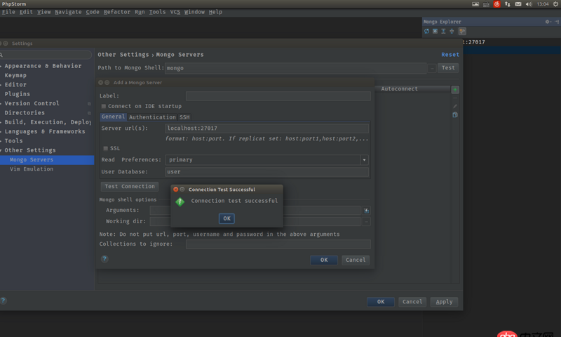 node.js - 如何在webstorm中启动并连接mongodb数据库呢？