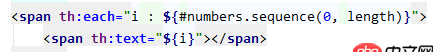 javascript - thymeleaf模板 只有length如何循环生成标签？