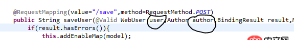 java - jsp的字能自动填充到user，却不能自动填充到author为什么呀？