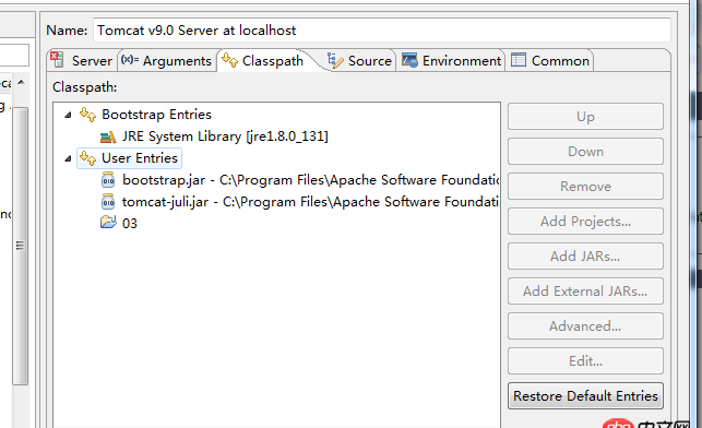 java - eclipse run on server， classpath， not find springmvc.xml