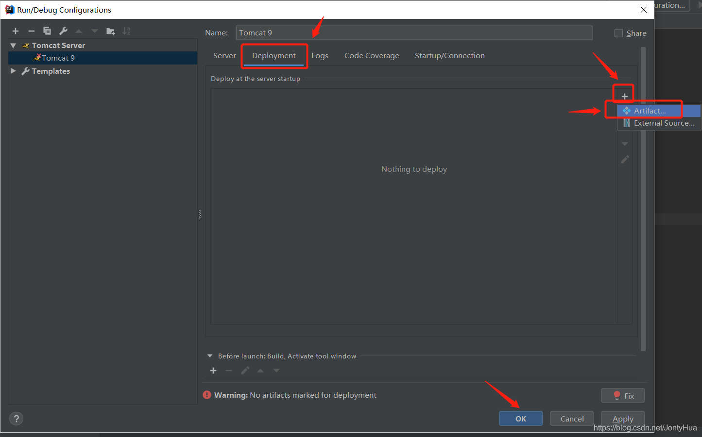 如何在IntelliJ IDEA 2018上配置Tomcat并运行第一个JavaWeb项目