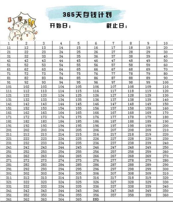 抖音365天存钱方法 存钱表格了解一下