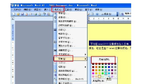 word2003文档整版变成蓝色怎样去掉