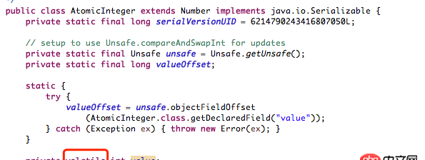 java - AtomicInteger等原子类，是不是不用volatile修饰，自带volatile属性？