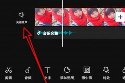 剪映去掉原视频中的声音教程