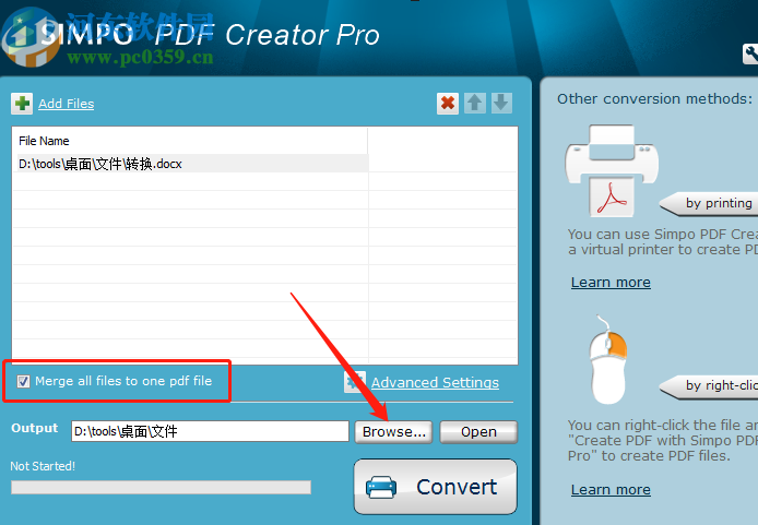 Simpo PDF Creator Pro将Word转换成PDF的方法