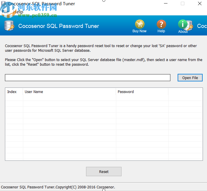 Cocosenor SQL Password Tuner重置SQL密码的方法