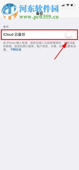 苹果iPhone X开启iCloud云备份功能的图文教程