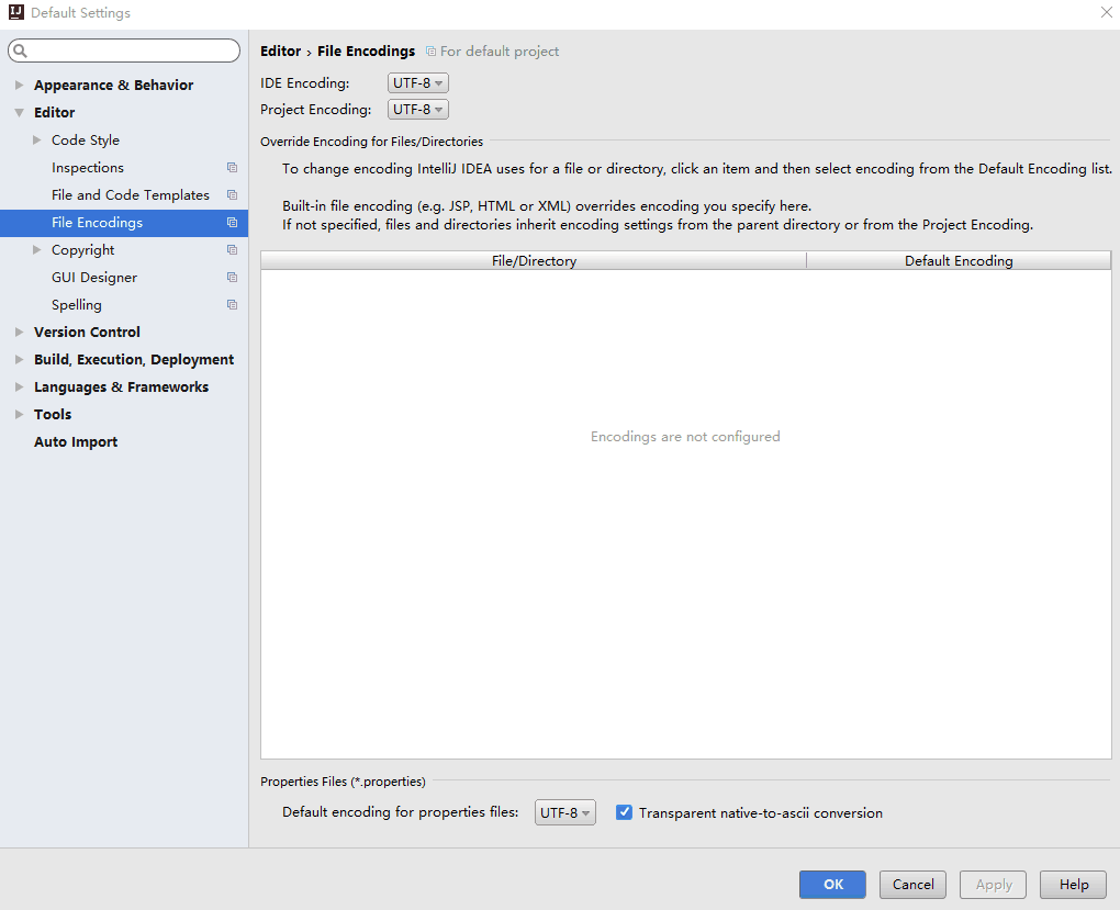 IntelliJ IDEA 统一设置编码为utf-8编码的实现