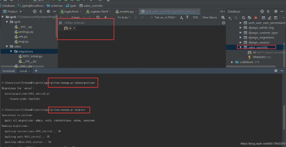 django 解决model中类写不到数据库中,数据库无此字段的问题