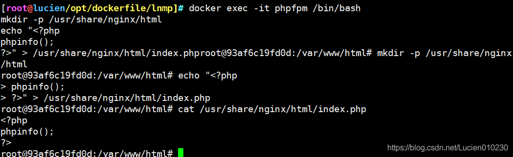 使用docker制作分布式lnmp 镜像