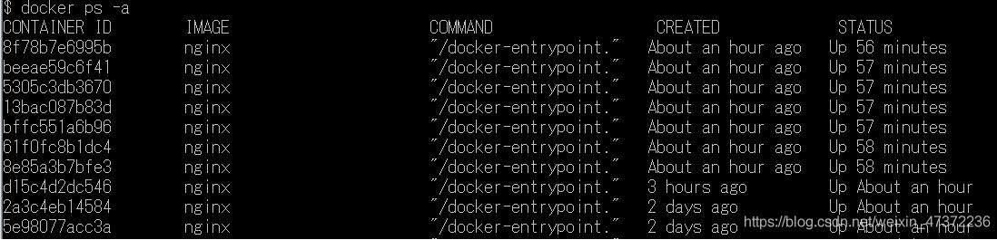 docker批量启动关闭所有容器的操作