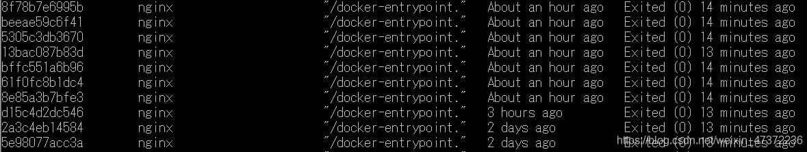 docker批量启动关闭所有容器的操作