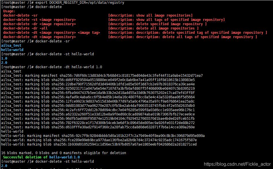 Docker 彻底删除私有库镜像的操作
