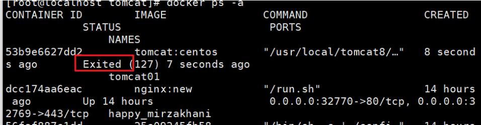 解决docker run后容器出现Exited (0)情况的问题