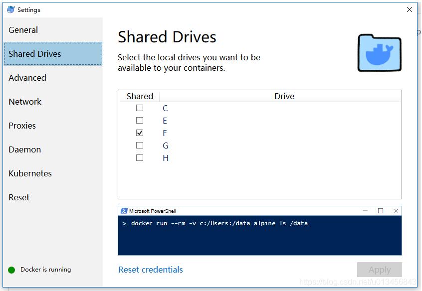 docker 设置windows存储路径的操作