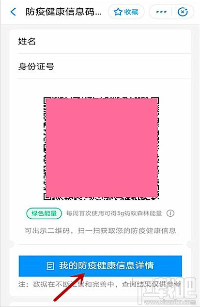 支付宝全国健康码如何查看个人健康信息详情？