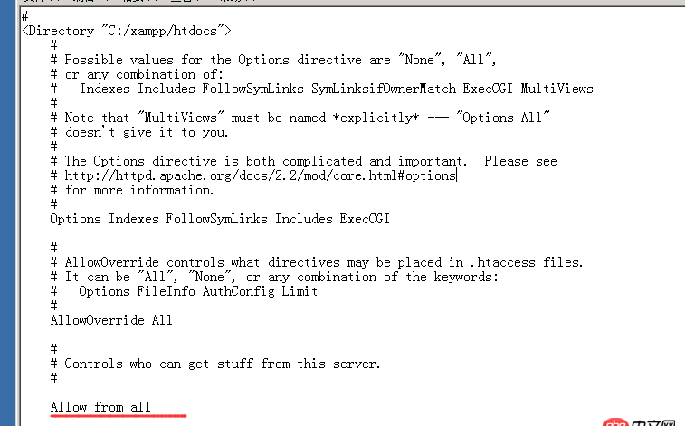 Apache  已经把网站根目录的改为allow from all了，但是服务器还是不能访问？