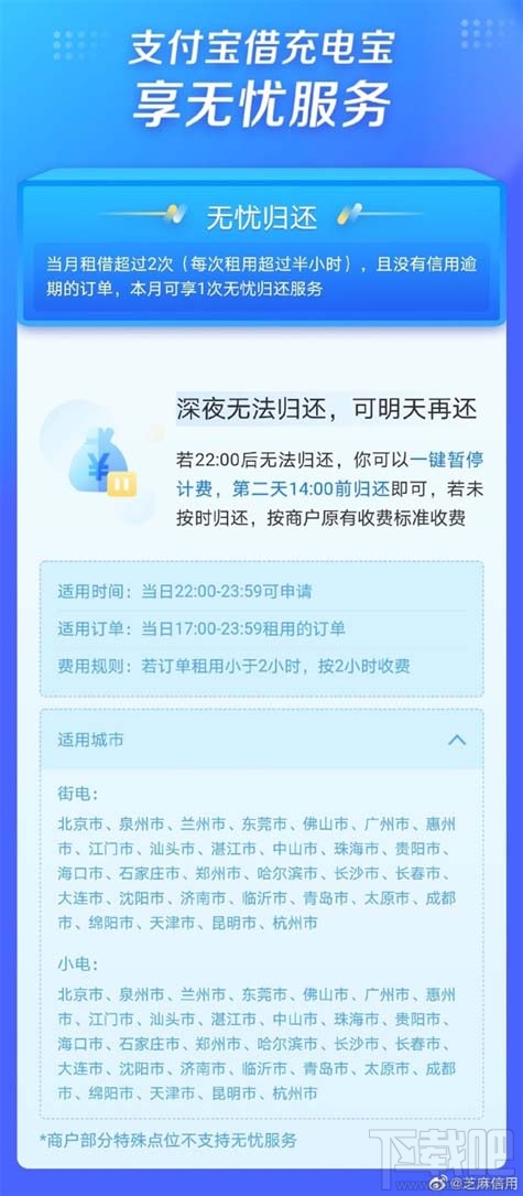 支付宝充电宝无忧还怎么开启？开启支付宝充电宝无忧还方法教程