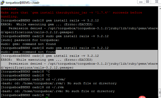 ruby - gem install rails -v 3.2.12 发生错误